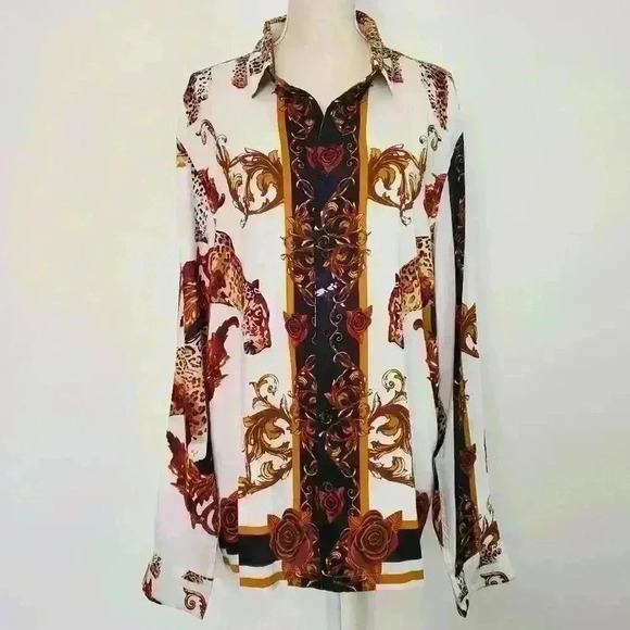 Brave Soul London Prowler Animal Print Button Down Shirt - Picture 2 of 10